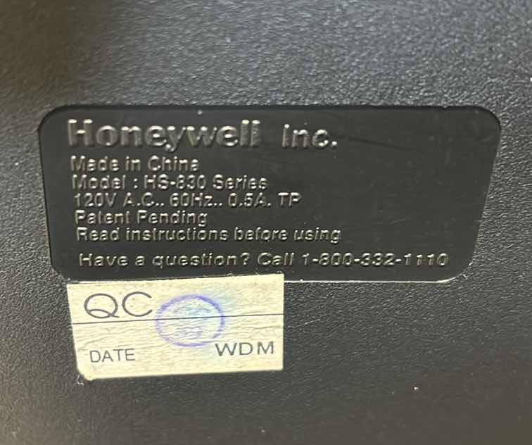 Photo 4 of HONEYWELL POWER TURBO 12” BLACK STAND UP FAN (HS-830 SERIES)