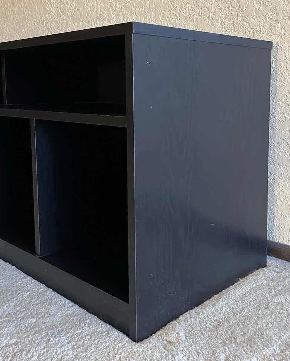 Photo 3 of MAINSTAYS TRUE BLACK OAK WOOD LAMINATE FINISH TV STAND ENTERTAINMENT CENTER 47.5” X 16” H20”