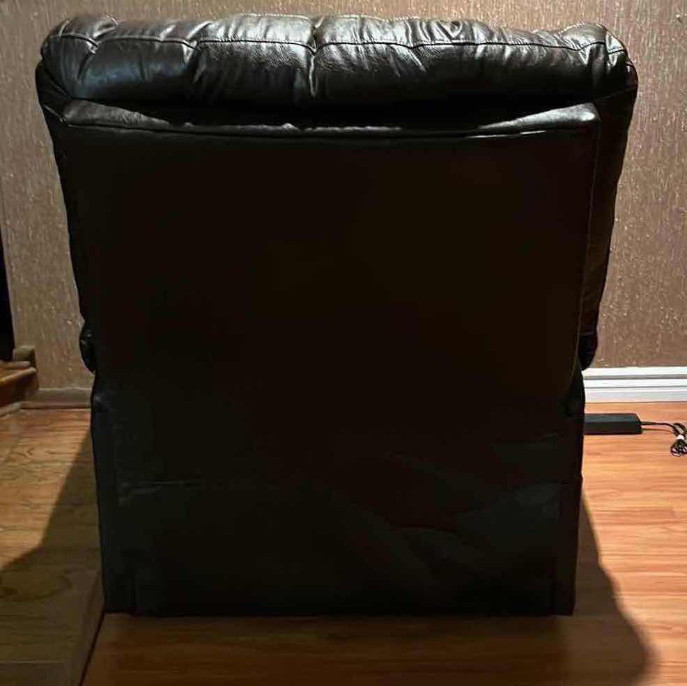 Photo 6 of CATNAPPER OVERSIZED POWER LIFTER DARK BROWN LEATHER RECLINER CHAIR 45” X 42” H48”-67” (READ NOTES)