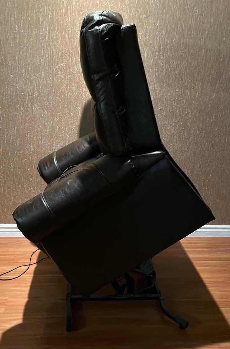 Photo 8 of CATNAPPER OVERSIZED POWER LIFTER DARK BROWN LEATHER RECLINER CHAIR 45” X 42” H48”-67” (READ NOTES)