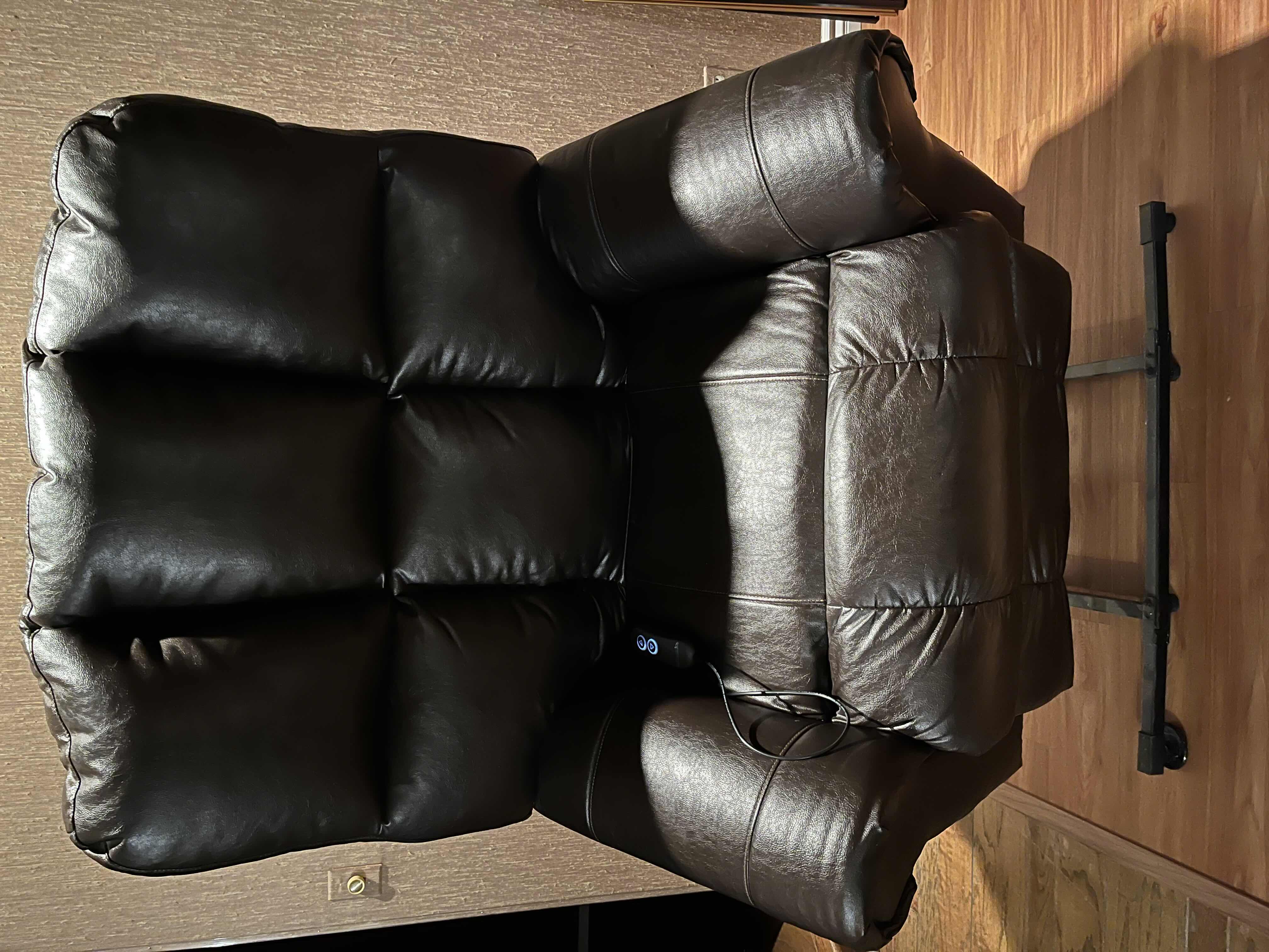 Photo 4 of CATNAPPER OVERSIZED POWER LIFTER DARK BROWN LEATHER RECLINER CHAIR 45” X 42” H48”-67” (READ NOTES)