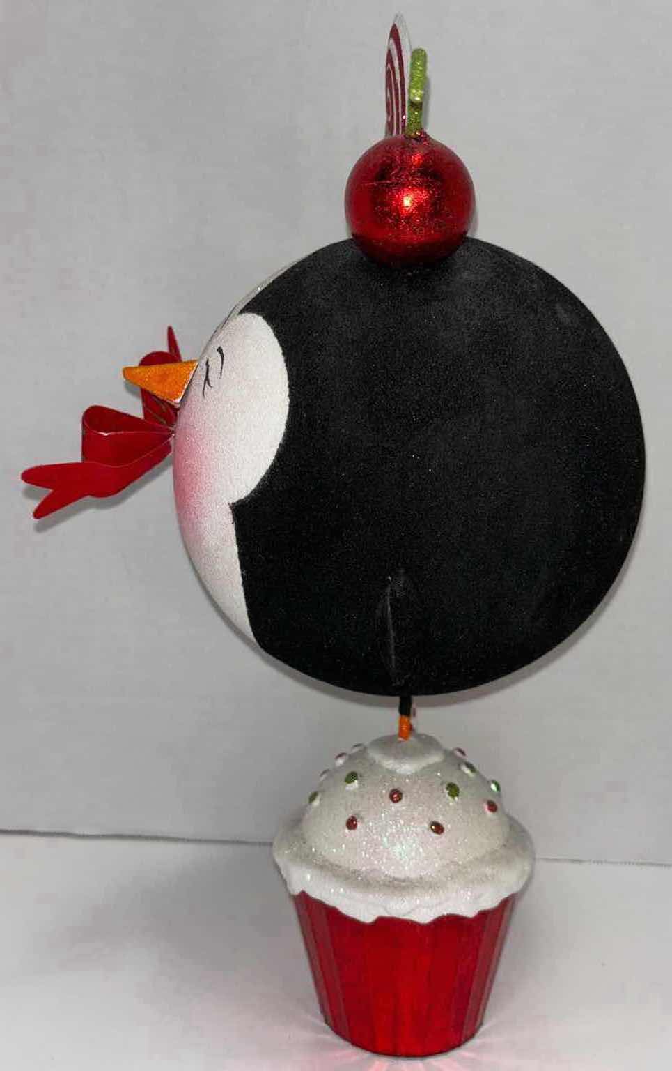 Photo 2 of PIER 1 CHRISTMAS PENGUIN/CUPCAKE GLITTER DECORATION H15.5”