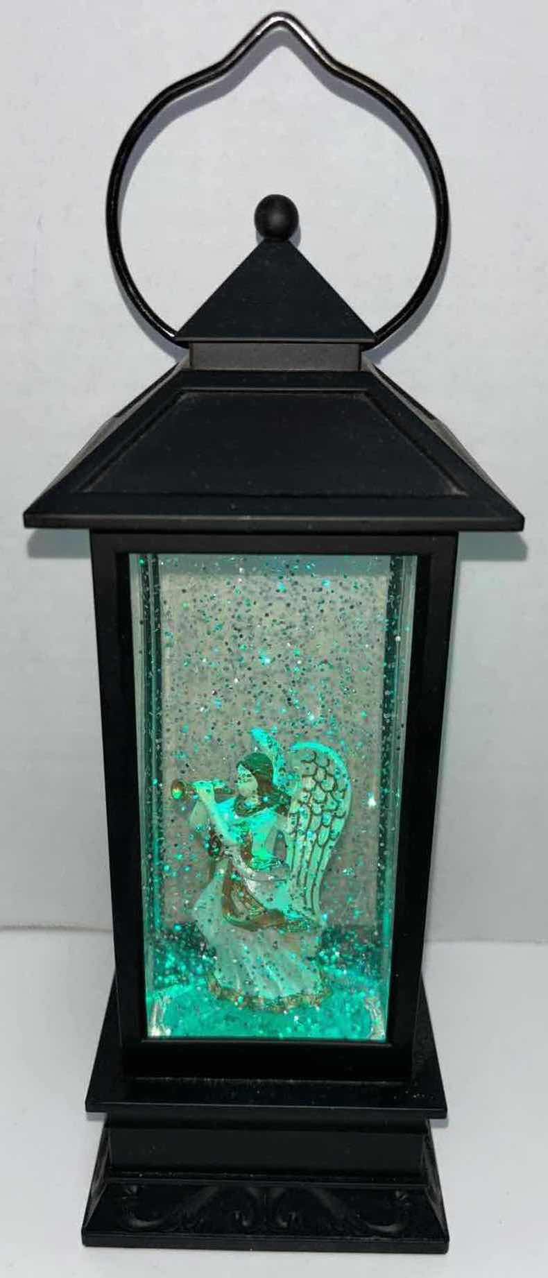 Photo 2 of BATTERY OPERATED 12” ANGEL COLOR-CHANGING SNOWGLOBE LANTERN (3 X C BATTERIES)