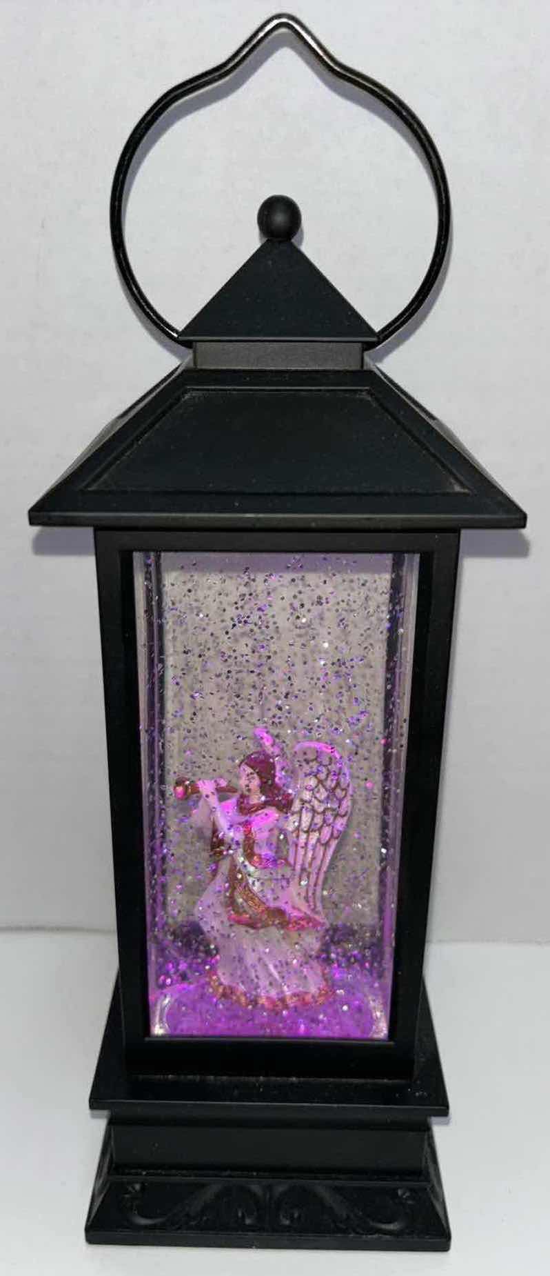 Photo 3 of BATTERY OPERATED 12” ANGEL COLOR-CHANGING SNOWGLOBE LANTERN (3 X C BATTERIES)