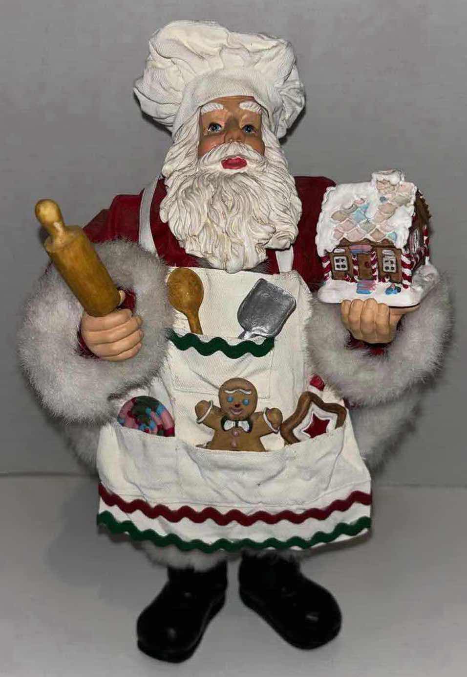 Photo 1 of 11” BAKING SANTA CLAUS RESIN FIGURE