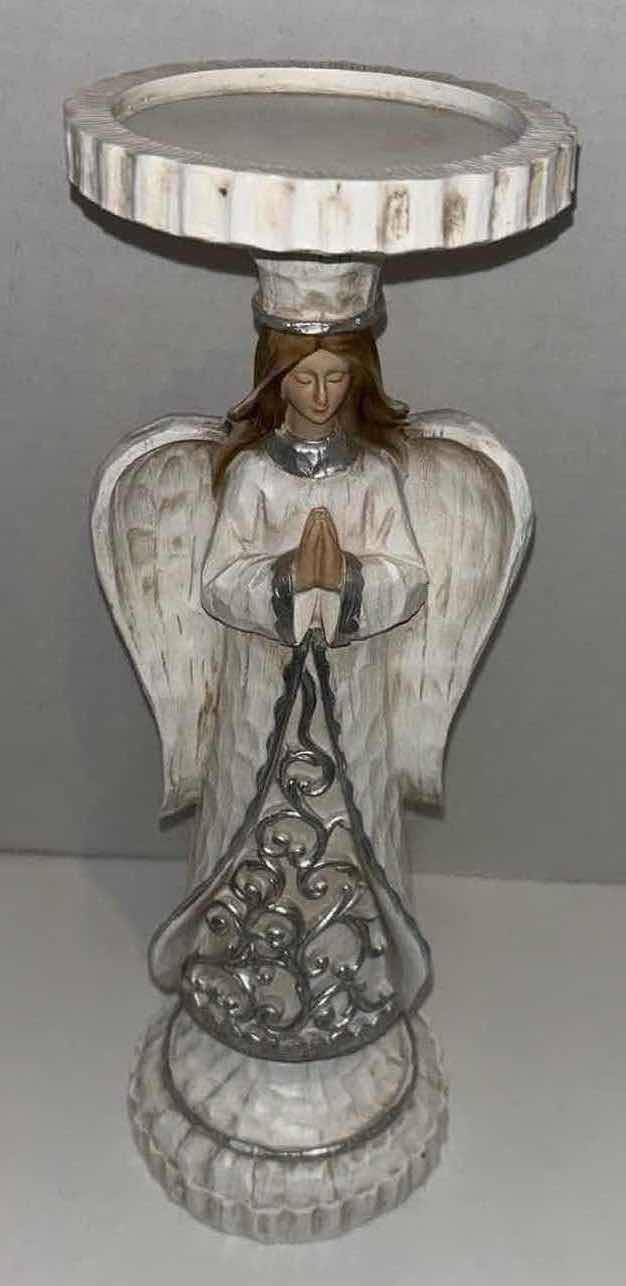 Photo 1 of 13.5” RESIN ANGEL CANDLE HOLDER