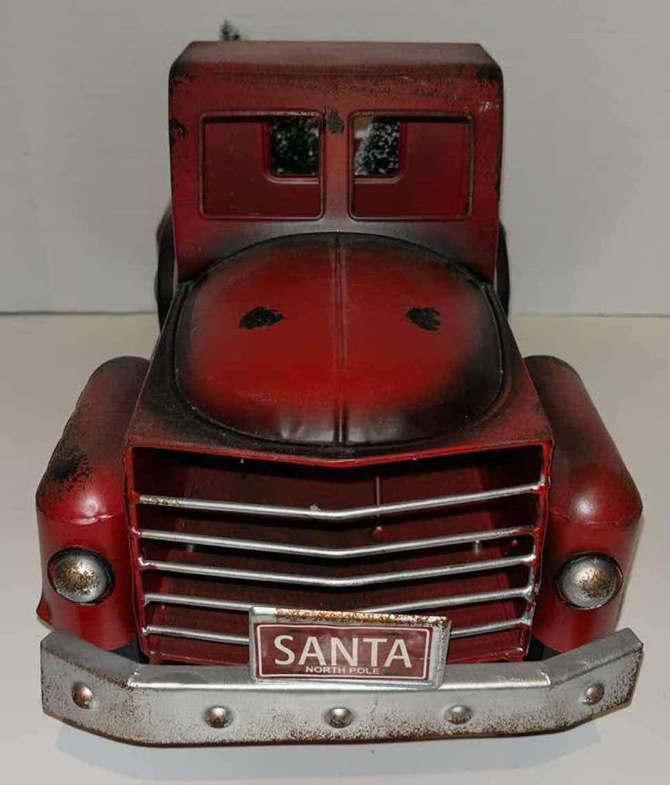 Photo 2 of VINTAGE STYLE METAL RED TRUCK 8.75” X 18” H9.25”