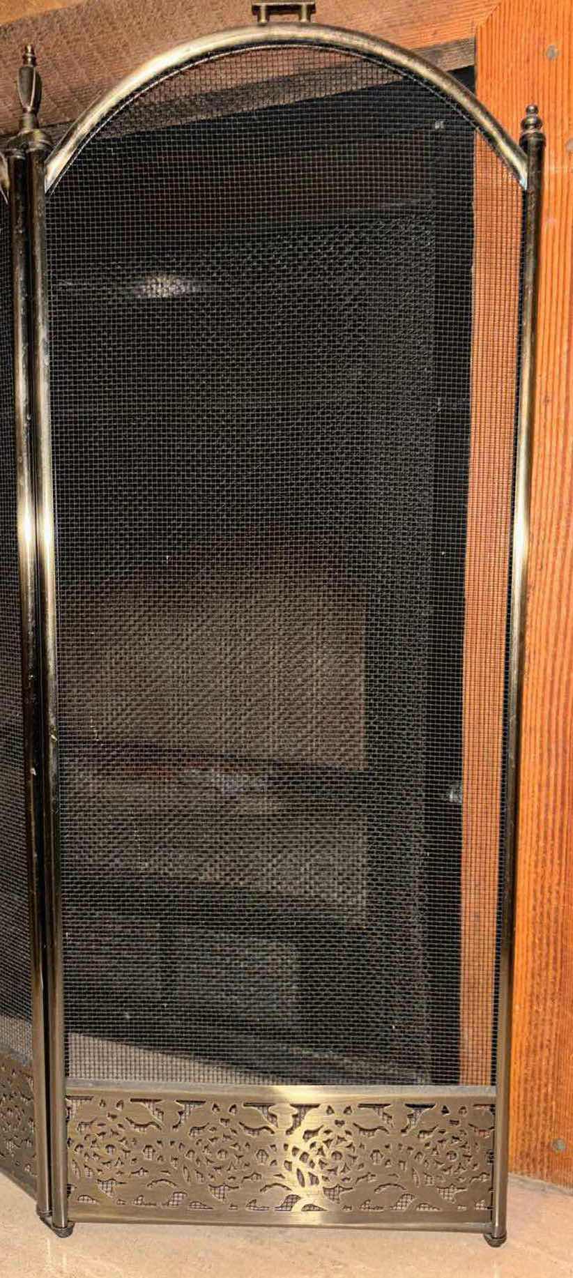 Photo 2 of BRASS FINISH FREE STANDING FIREPLACE SCREEN