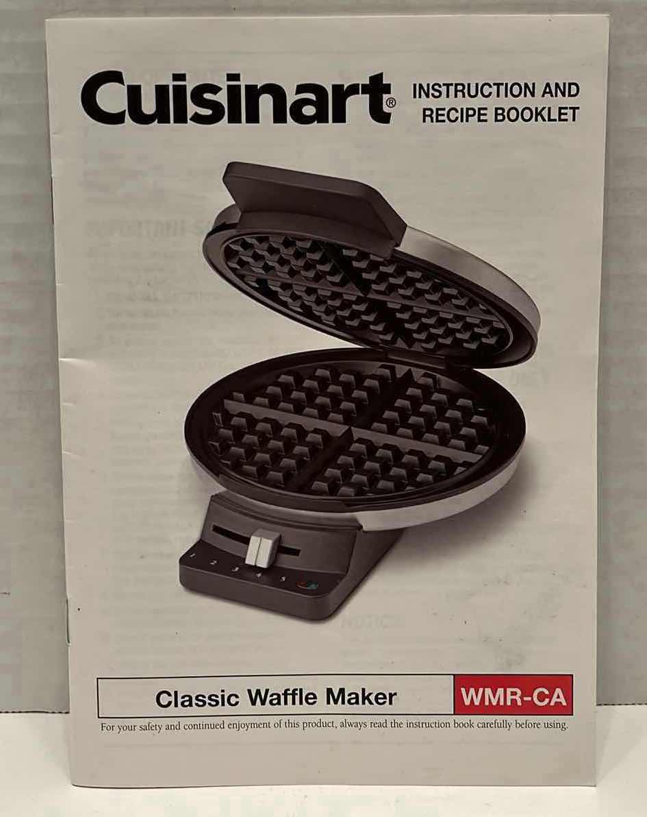 Photo 6 of CUISINART CLASSIC STAINLESS STEEL WAFFLE MAKER W BATTER PITCHER MODEL WMR-CA