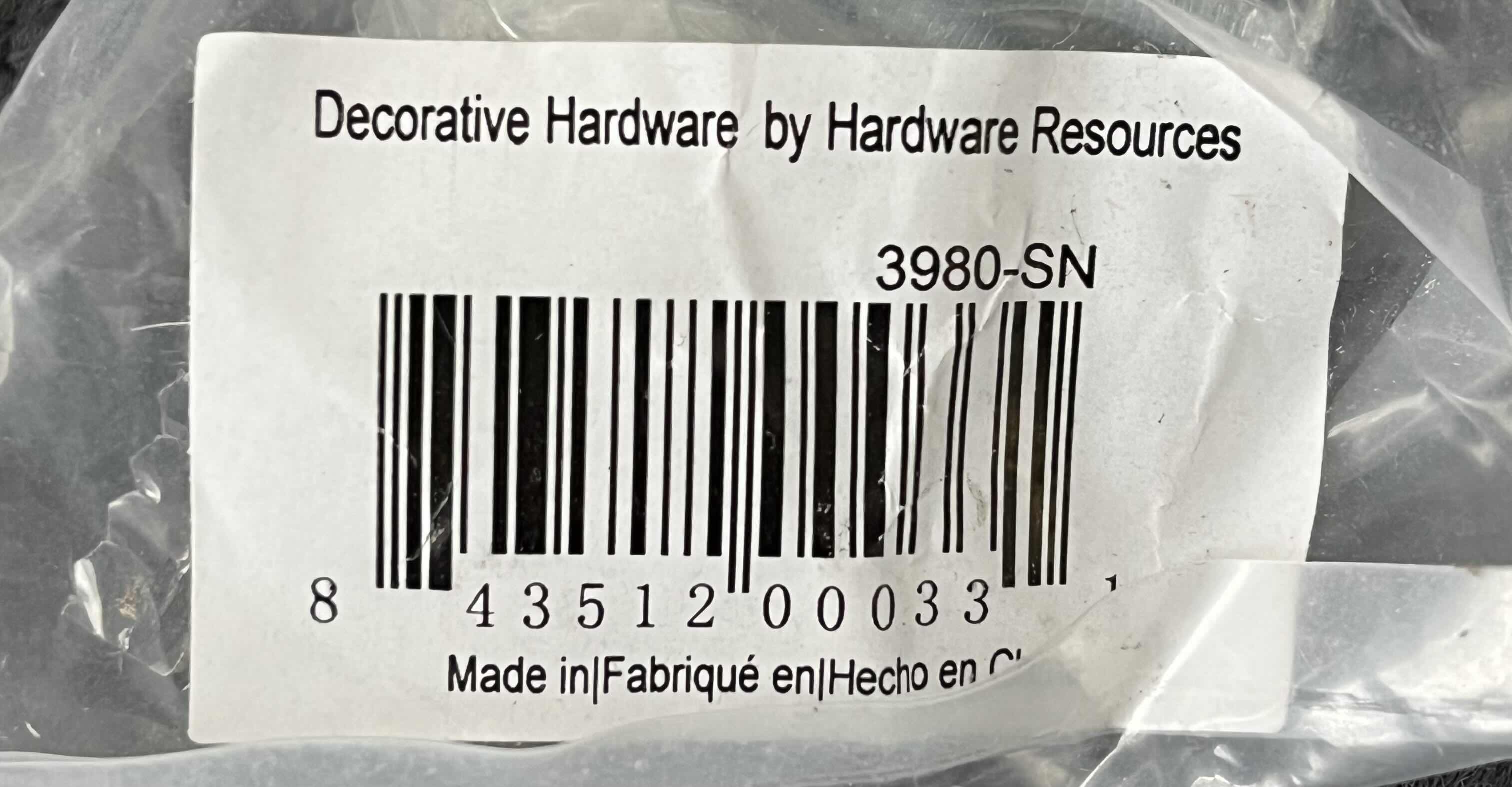 Photo 2 of DECORATIVE HARDWARE BY HARDWARE RESOURCES DURHAM SATIN NICKEL ZINC CABINET KNOB 3980-SN 1BAG/24PCS (READ NOTES)