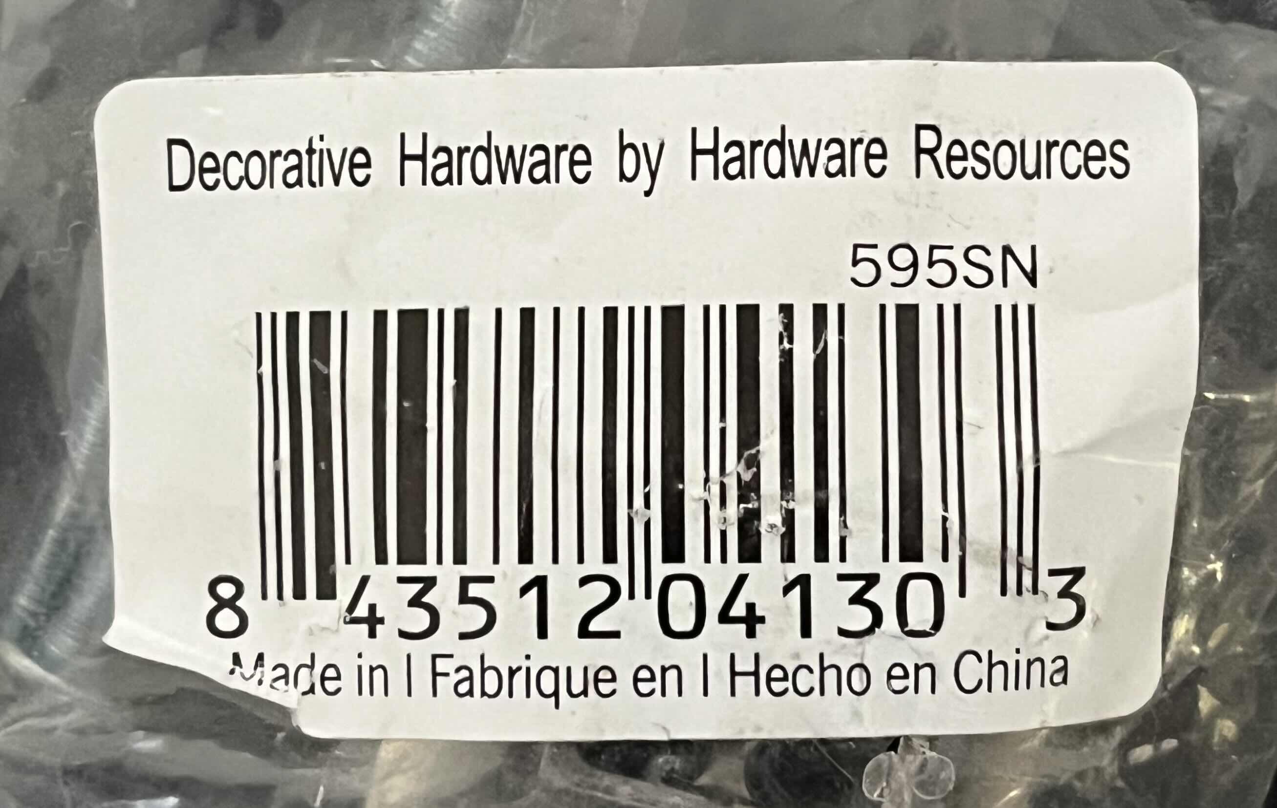 Photo 2 of DECORATIVE HARDWARE BY HARDWARE RESOURCES CAIRO SATIN NICKEL CABINET KNOB 595SN 1BAG/20PCS (READ NOTES)