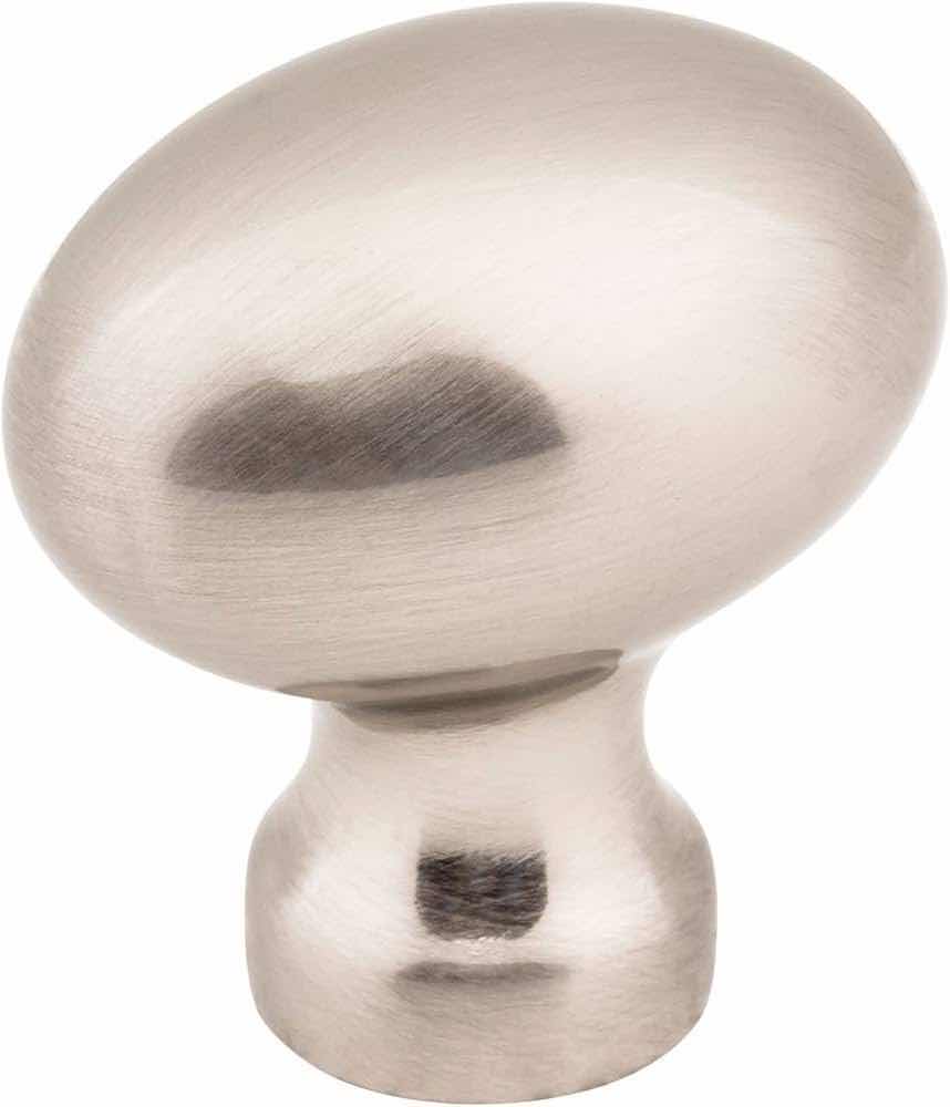 Photo 1 of JEFFREY ALEXANDER BY HARDWARE RESOURCES SATIN NICKEL LYON FOOTBALL KNOB CABINET HANDLE 3990-SN 1BOX/49PCS (READ NOTES)