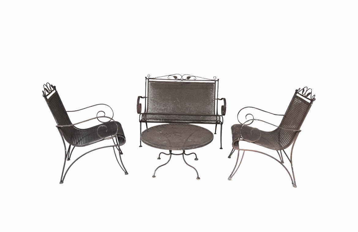Photo 1 of WROUGHT IRON 4PC PATIO SET (READ NOTES)