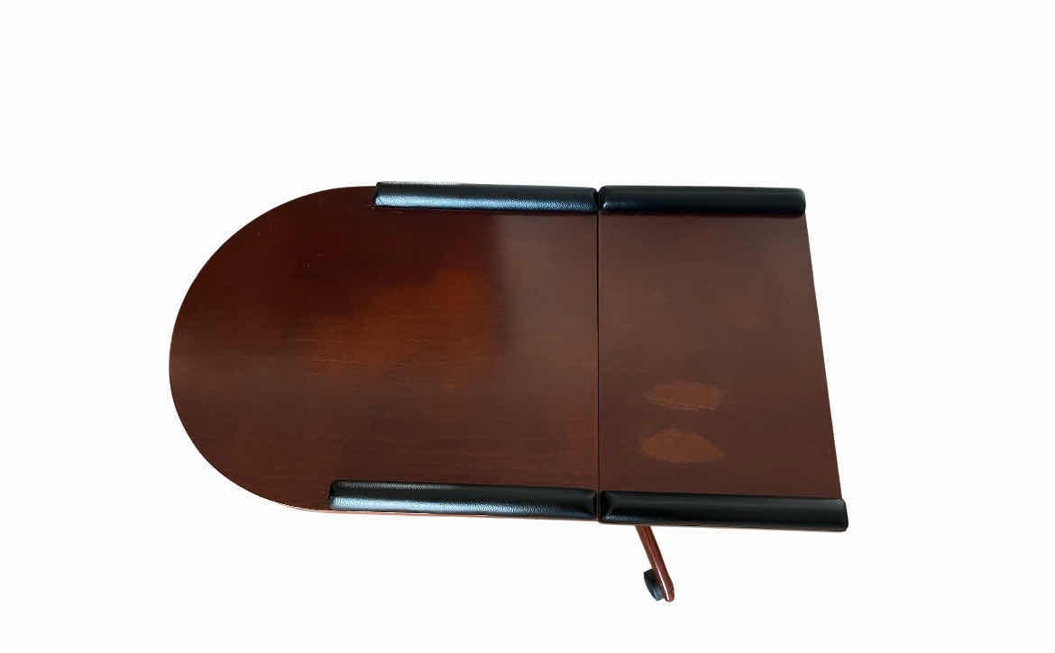 Photo 1 of MAHOGANY FINISH ROLLING LAPTOP WORK STATION 29” X 16” H26”-35”
