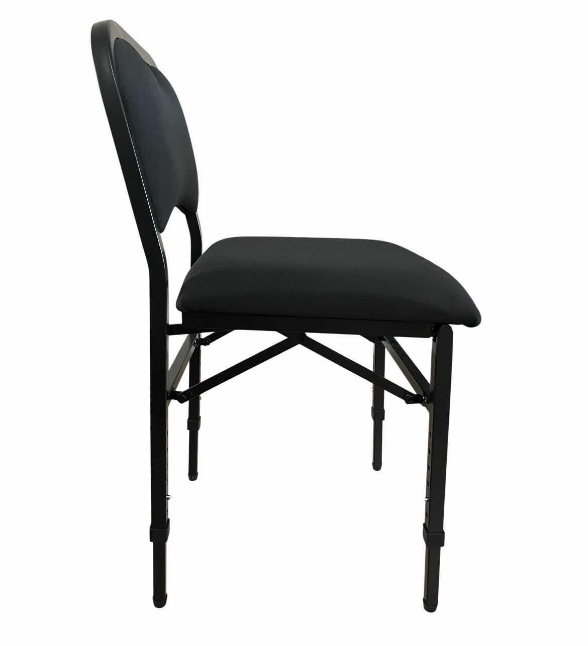 Photo 1 of VIVO USA ADJUSTRITE BLACK PADDED MUSICIANS FOLDING CHAIR 17.25” X 16.25” H28”-33”