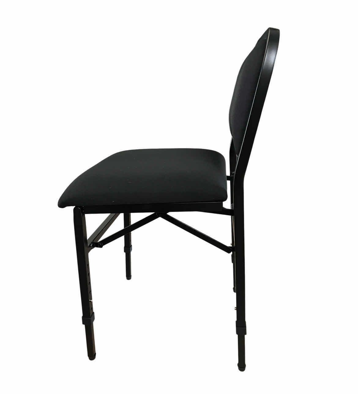 Photo 1 of VIVO USA ADJUSTRITE BLACK PADDED MUSICIANS FOLDING CHAIR 17.25” X 16.25” H28”-33”