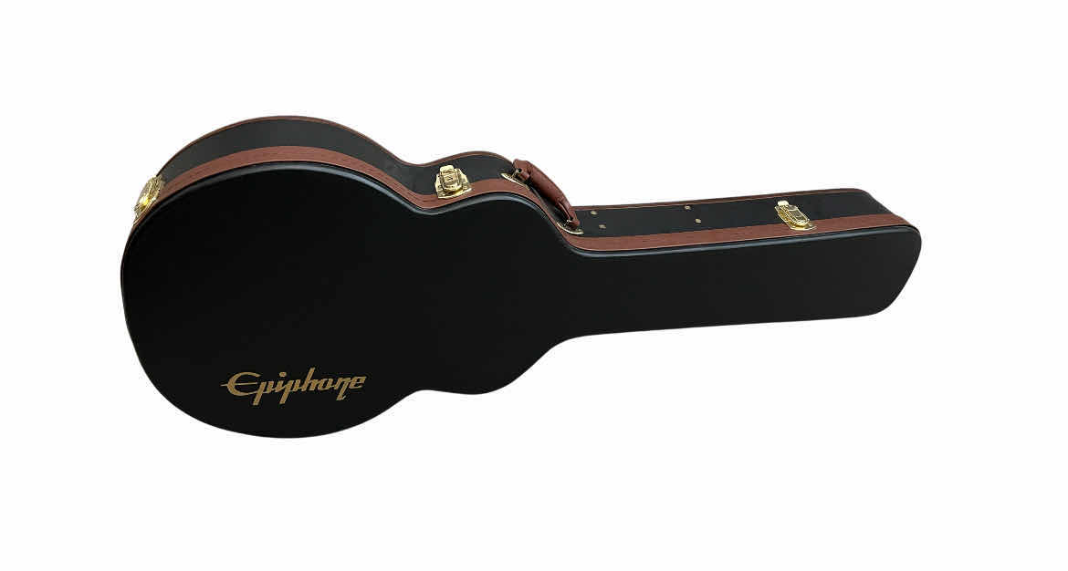 Photo 1 of EPIPHONE MASTERBILT SOLID WOOD ACOUSTIC/ELECTRIC GUITAR EN-546CENS & EPIPHONE BLACK/BROWN HARD CASE