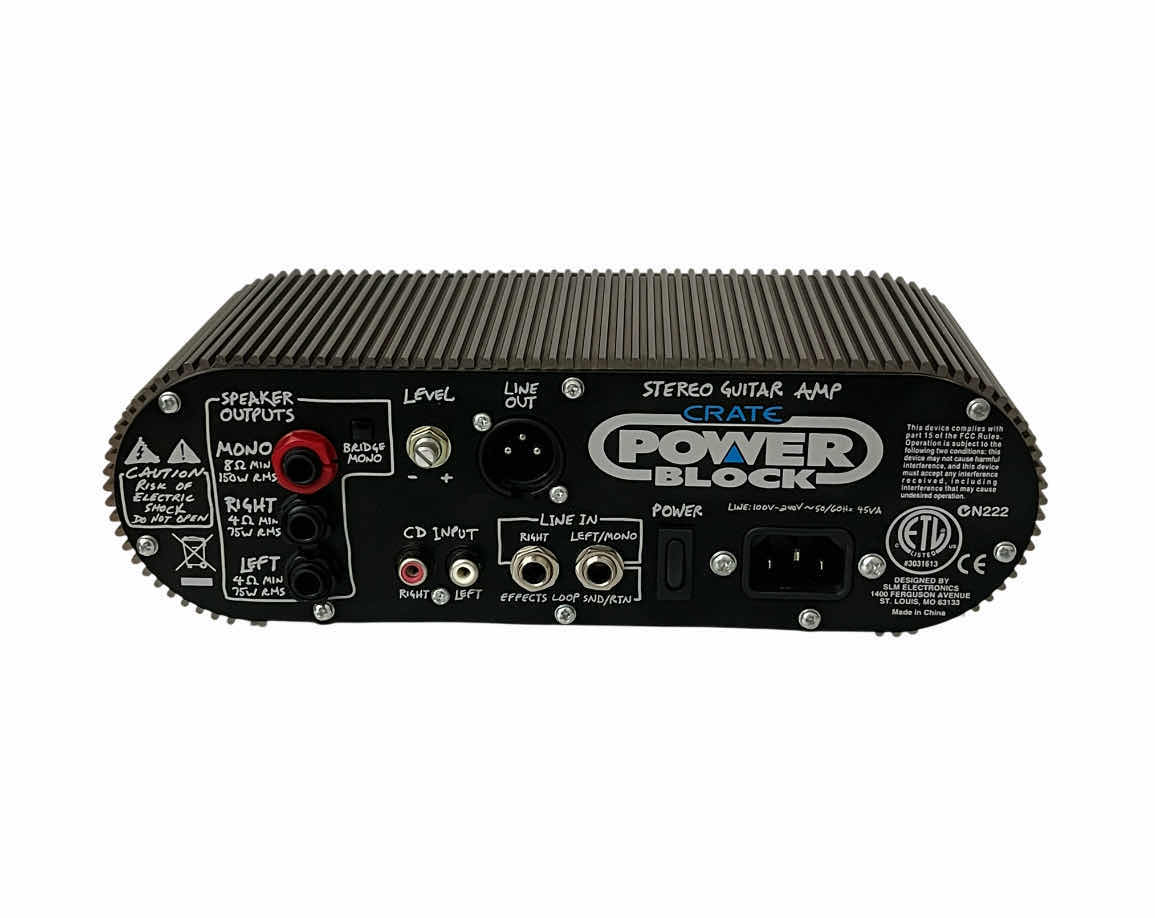 Photo 1 of CRATE POWER BLOCK STERO GUITAR AMPLIFIER CPB150 W CRATE SOFT CASE & PROLINK MONSTER CABLE