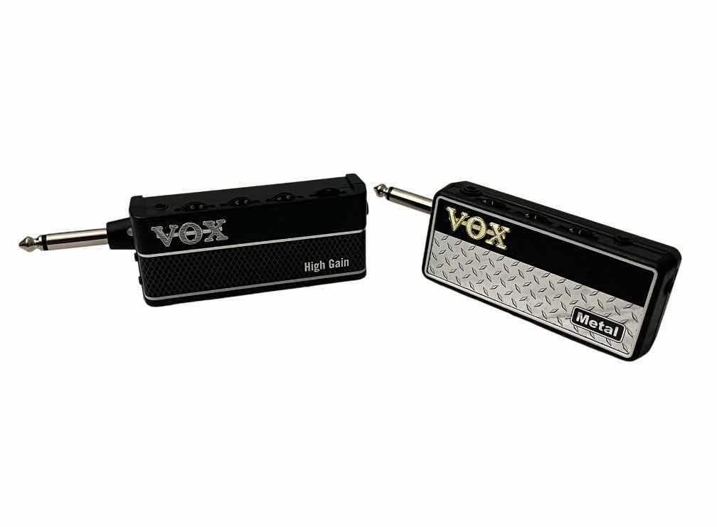 Photo 1 of VOX METAL AMPLUG GUITAR/BASS HEADPHONE AMPLIFIER AP2MT & VOX HIGH GRAIN AMPLUG 3 GUITAR HEADPHONE AMPLIFIER AP3-HG