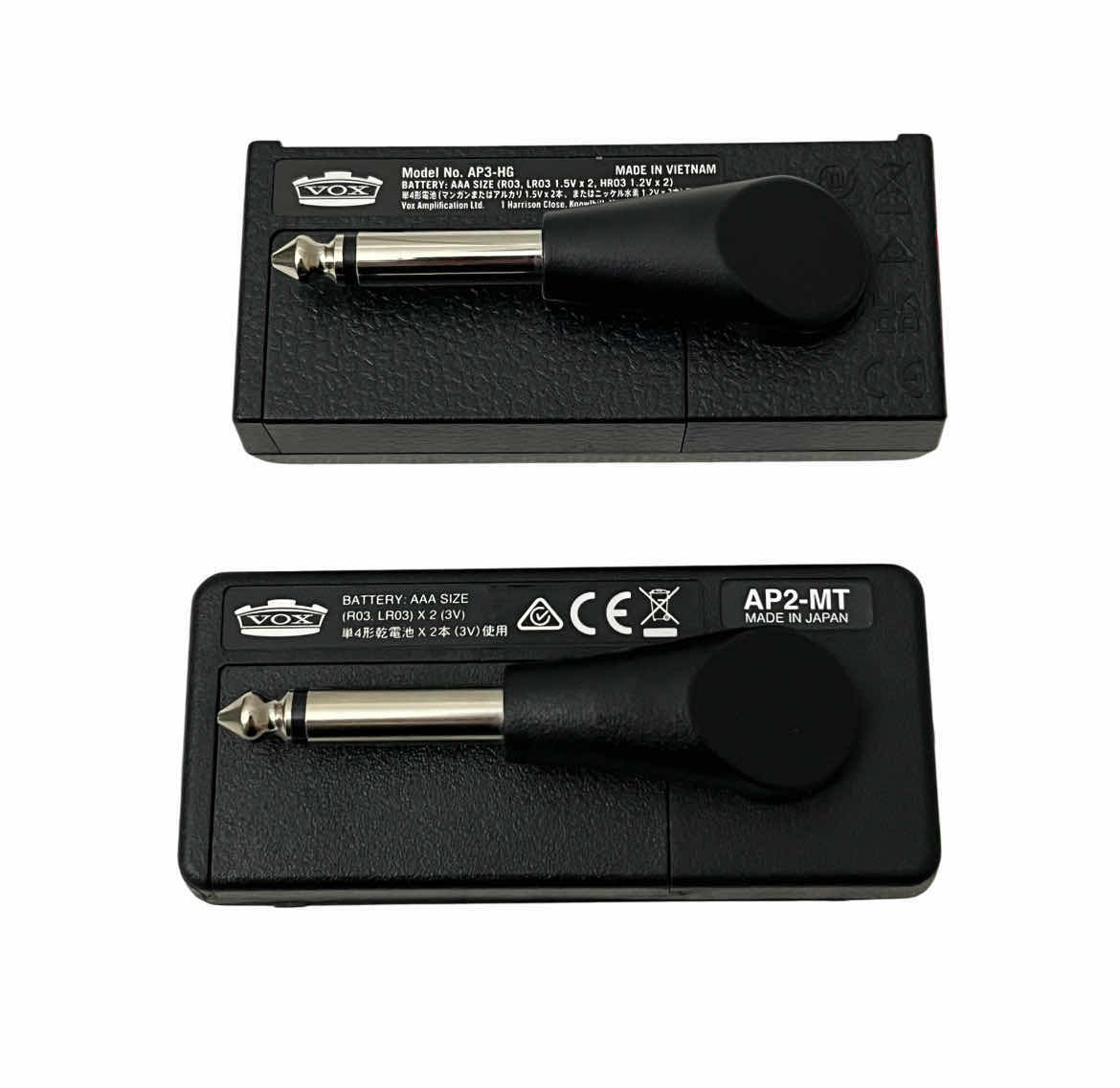 Photo 1 of VOX METAL AMPLUG GUITAR/BASS HEADPHONE AMPLIFIER AP2MT & VOX HIGH GRAIN AMPLUG 3 GUITAR HEADPHONE AMPLIFIER AP3-HG
