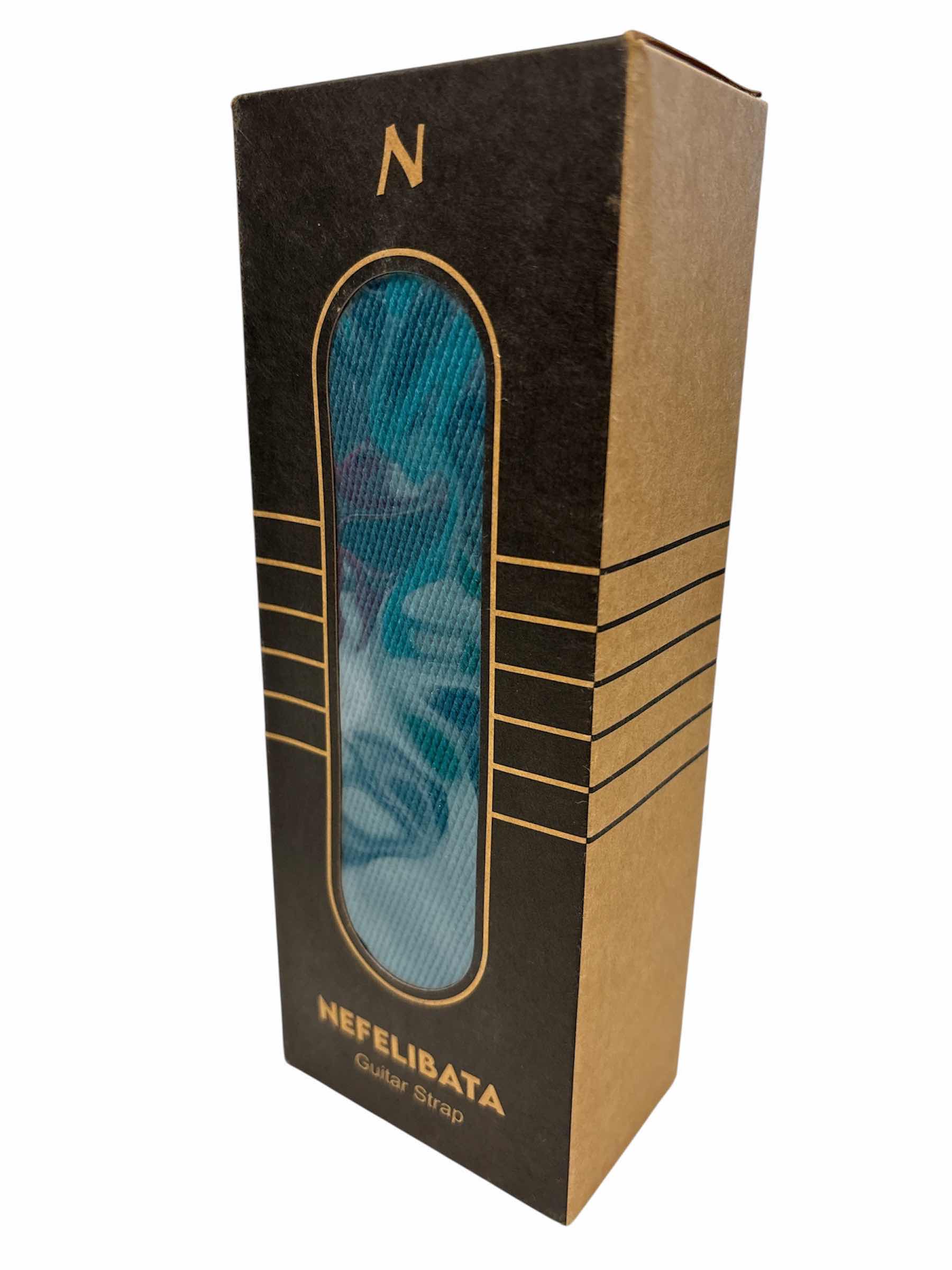 Photo 1 of NEFELIBATA 2.3” THICKENED SOLID COLOR COTTON GUITAR STRAPS, HAZE BLUE