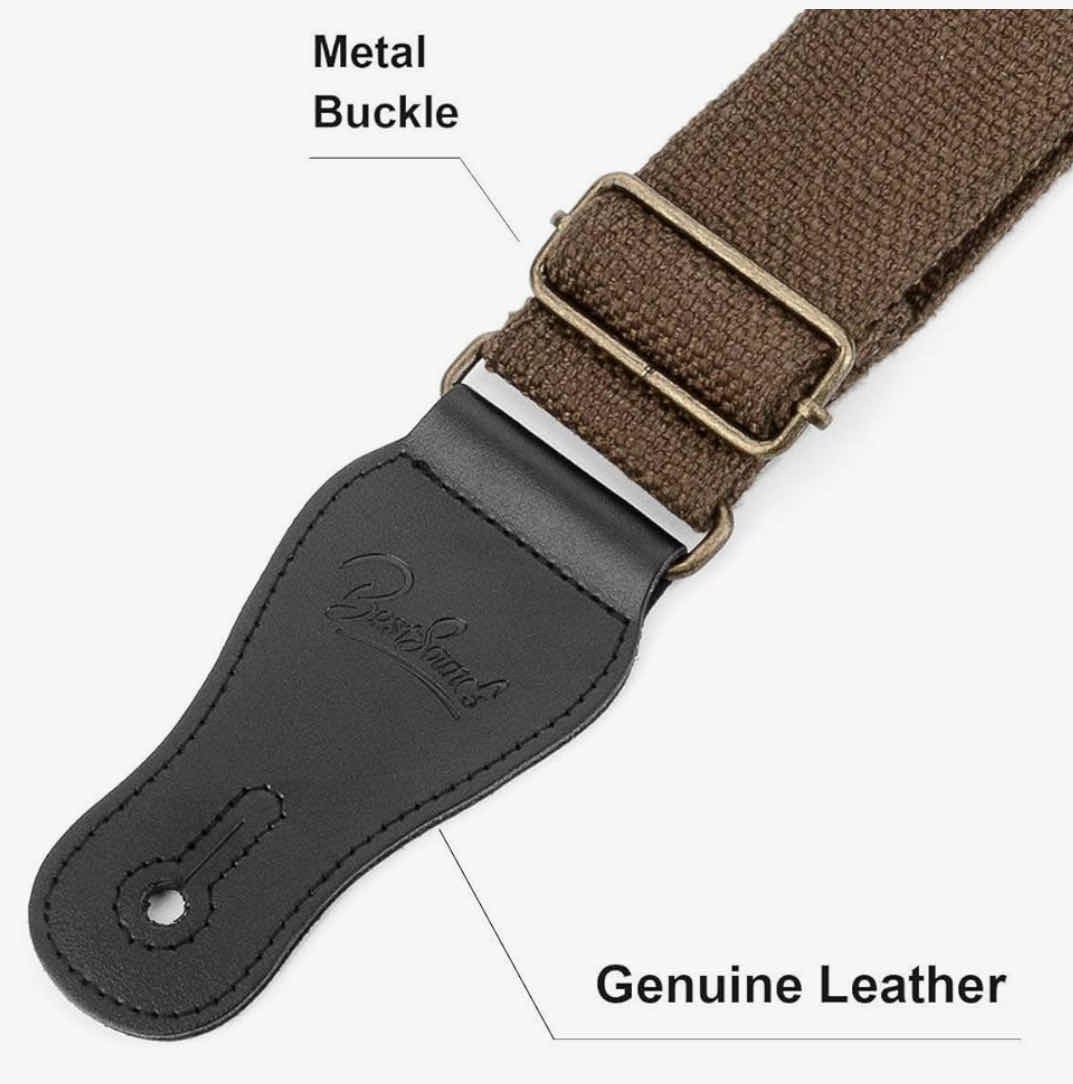 Photo 1 of NEW BESTSOUNDS 2” ADJUSTABLE GUITAR STRAP 38.6"- 63.8", COFFEE