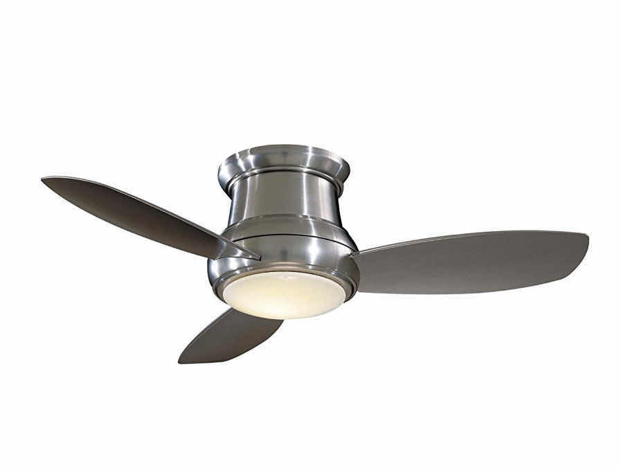 Photo 1 of NEW MINKA AIRE CONCEPT II FLUSH MOUNT CEILING FAN, 3 SILVER/PEWTER 44”BLADES, BRUSHED NICKEL F518-BN