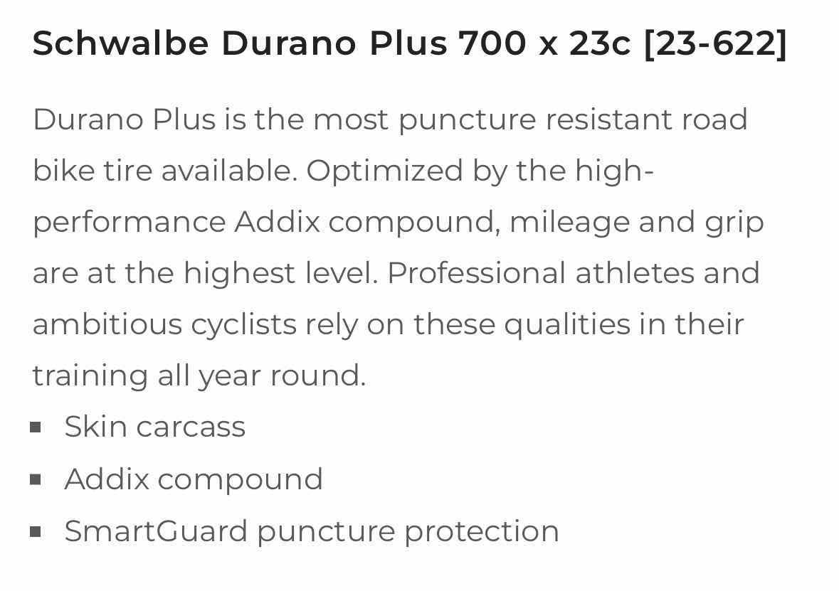 Photo 1 of NEW SCHWALBE PERFORMANCE DURANO S 23-622, 700x23C FOLDING RACEGUARD TIRE