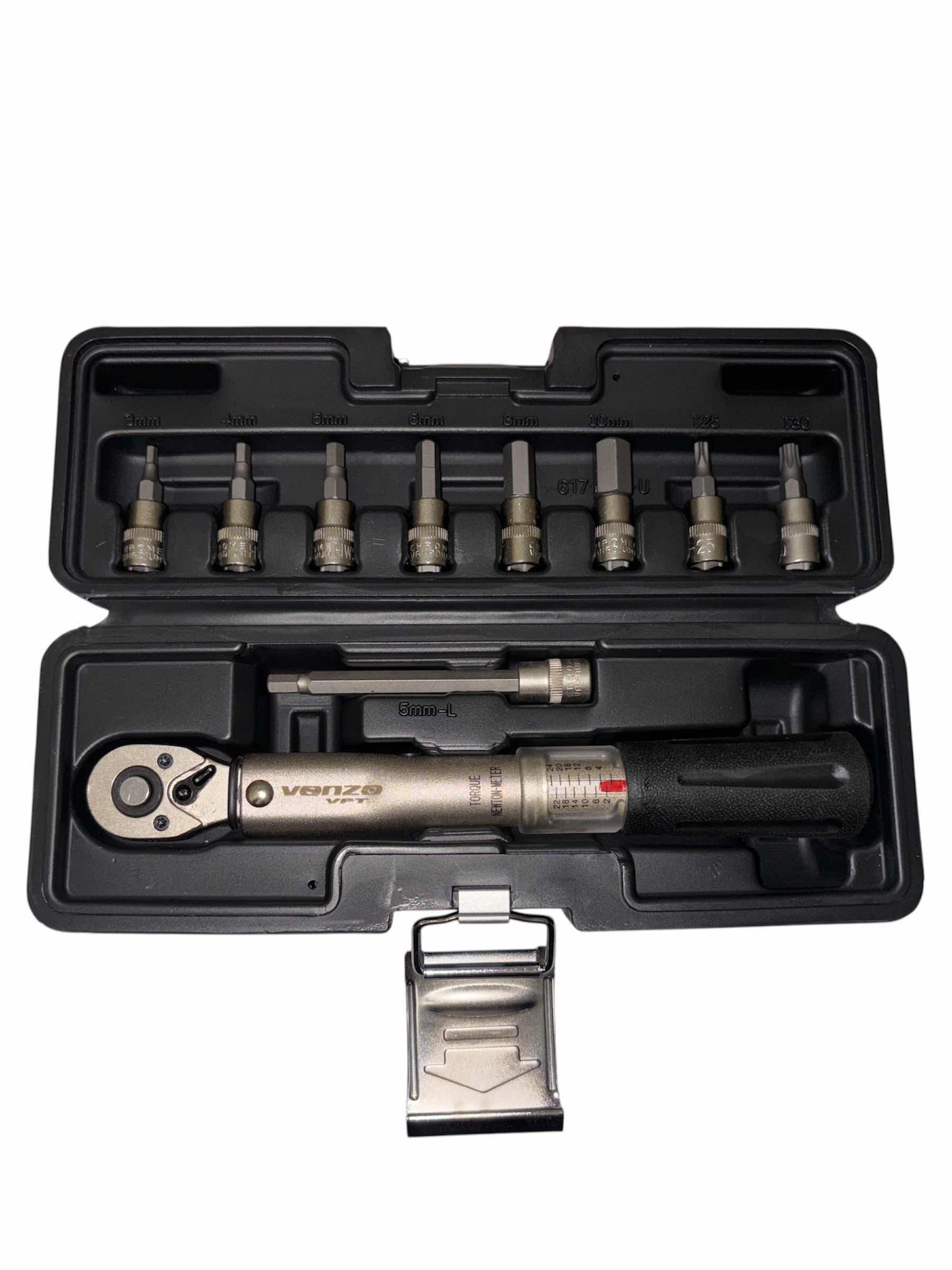 Photo 1 of VENZO 1/4” DRIVE CLICK TORQUE WRENCH SET 2-22Nm BICYCLE MAINTENANCE FOR ROAD & MOUNTAIN BIKES, INCLUDES ALLEN & TORX SOCKETS 4mm & 5mm