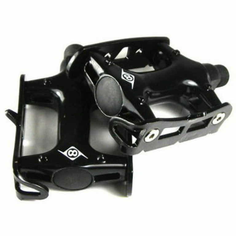 Photo 1 of ORIGIN8 PRO TRACK LIGHT 9/16” PC-BLACK BICYCLE PEDALS W DELTA STRAPLESS TOE CLIPS IN BLACK