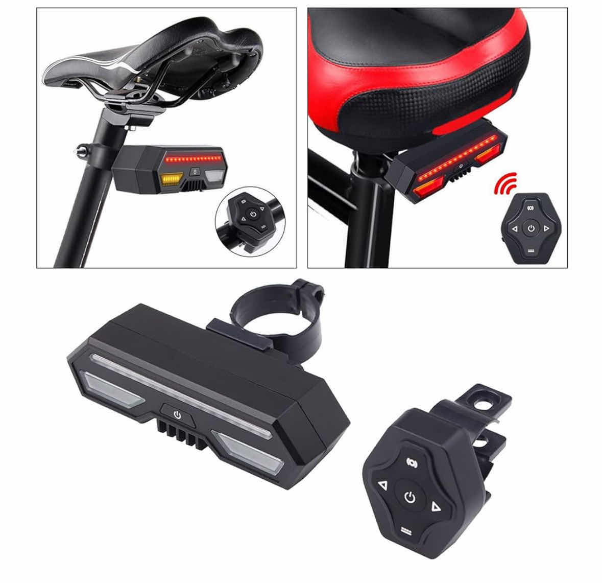 Photo 1 of WIRELESS REMOTE CONTROL INTELLIGENTBIKE TAIL SINGNALS, RECHARGEABLE LED REAR LAMP W MULTIPLE FLASH MODES (INCLUDES REMOTE & HOLDER)