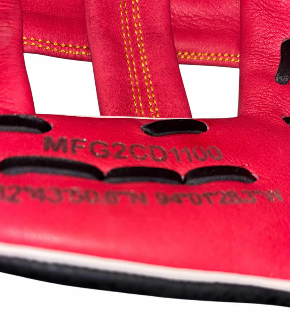 Photo 1 of MARUCCI CADDO SERIES 11” YOUTH BASEBALL GLOVE, BLACK/RED/WHITE/GOLD (MDG2CD1100)