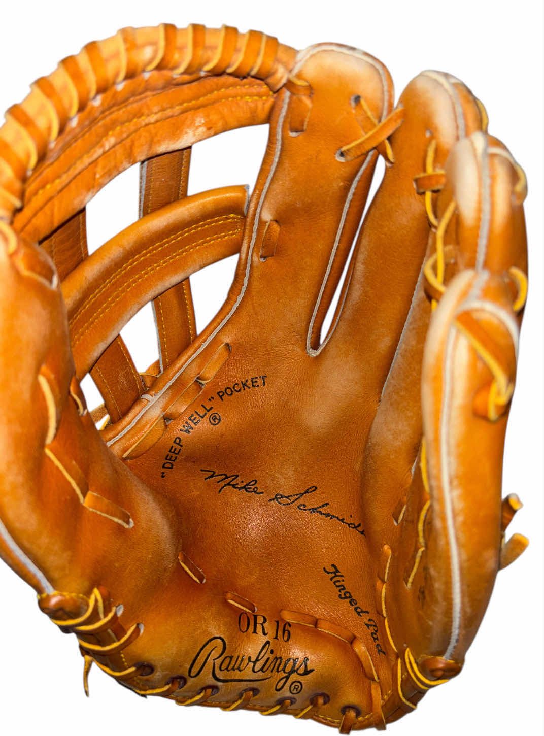 Photo 1 of VINTAGE RAWLINGS MIKE SCHMIDT HOLDSTER FASTBACK MODEL BASEBALL GLOVE, OR16