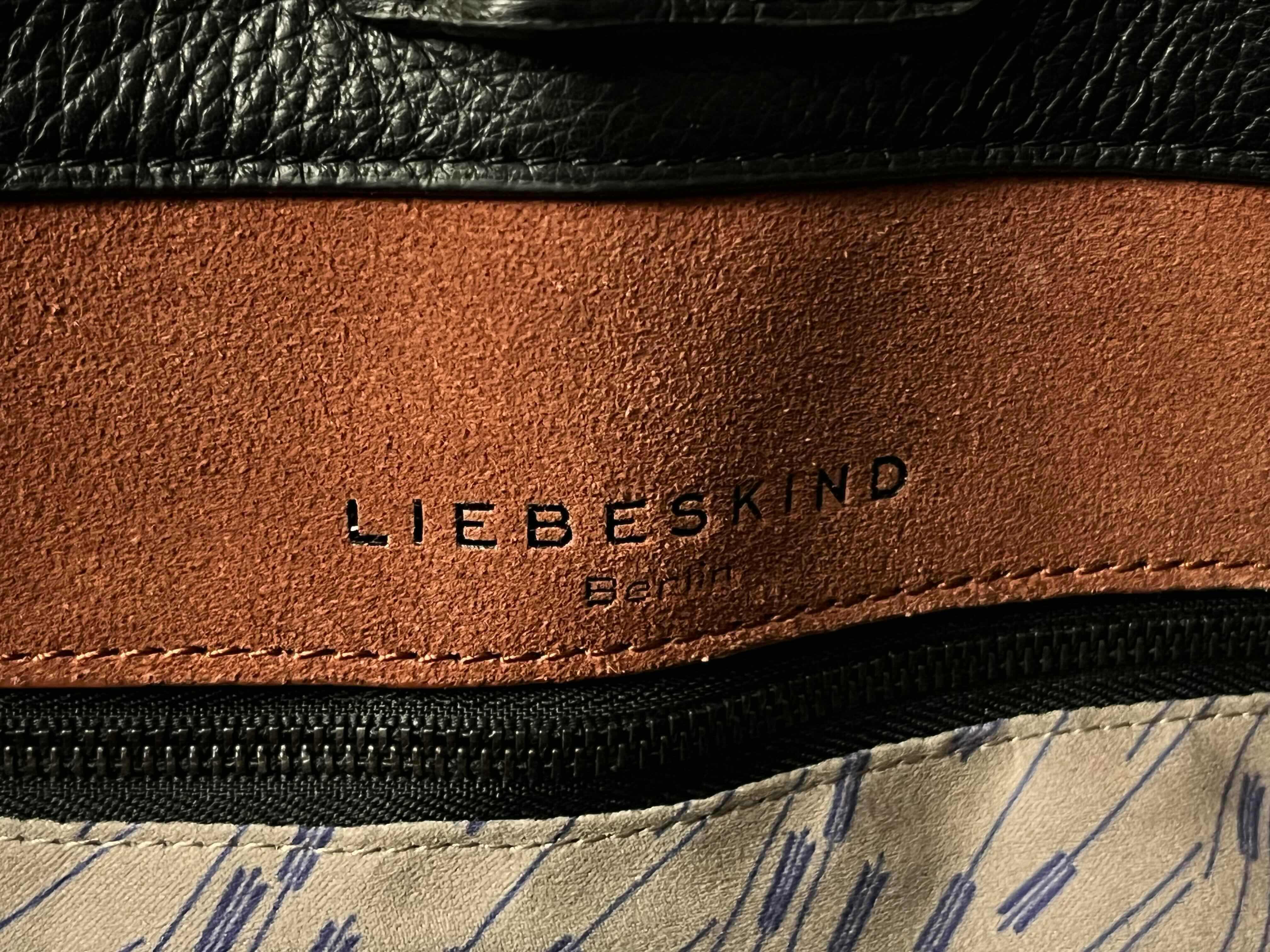 Photo 1 of LIEBESKIND BERLIN BABOON FACE BLACK LEATHER SHOULDER BAG TOTE 15” X 5.5” H13”