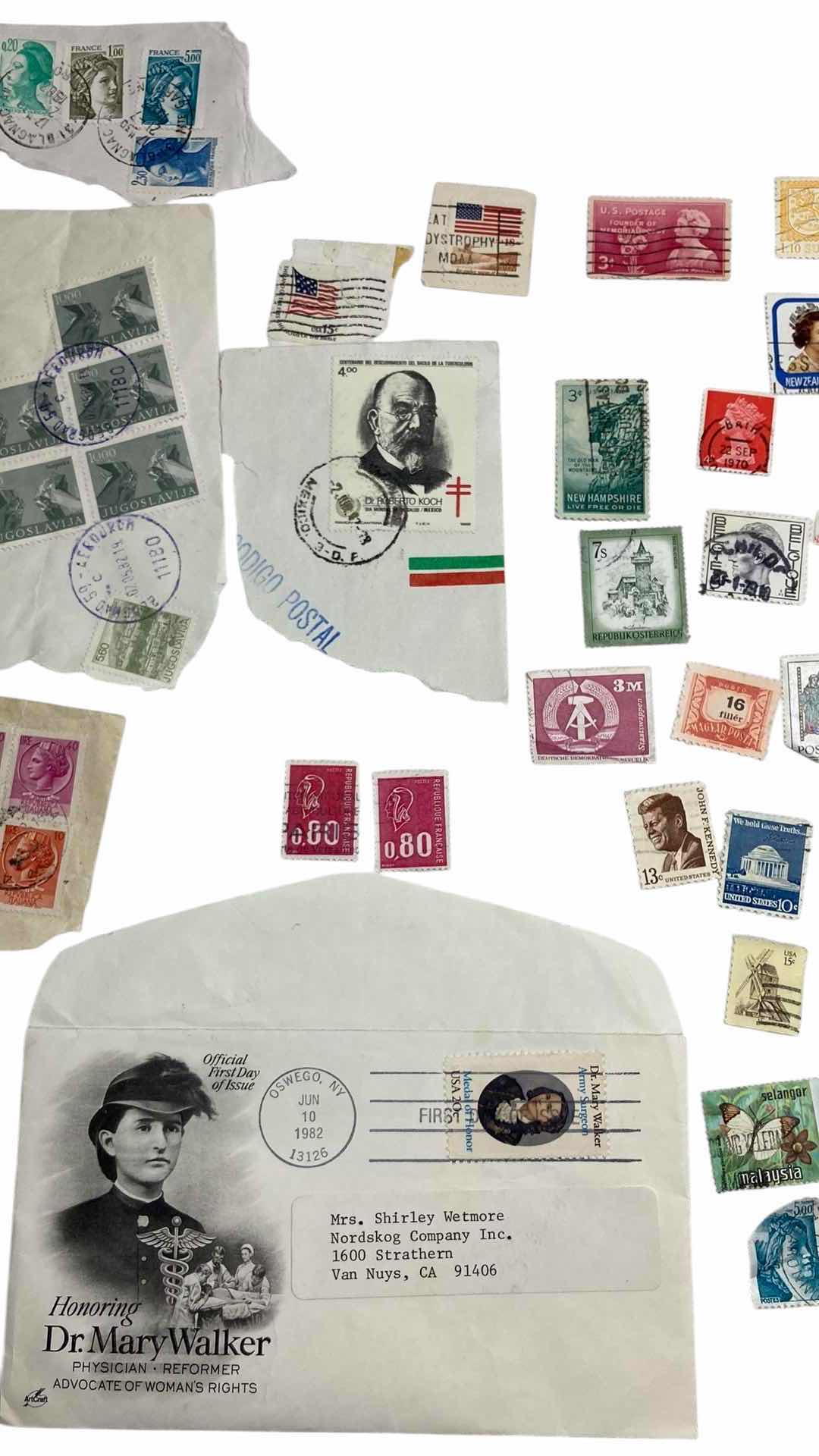 Photo 1 of VINTAGE STAMPS FROM AROUND THE WORLD (APPROX 75)