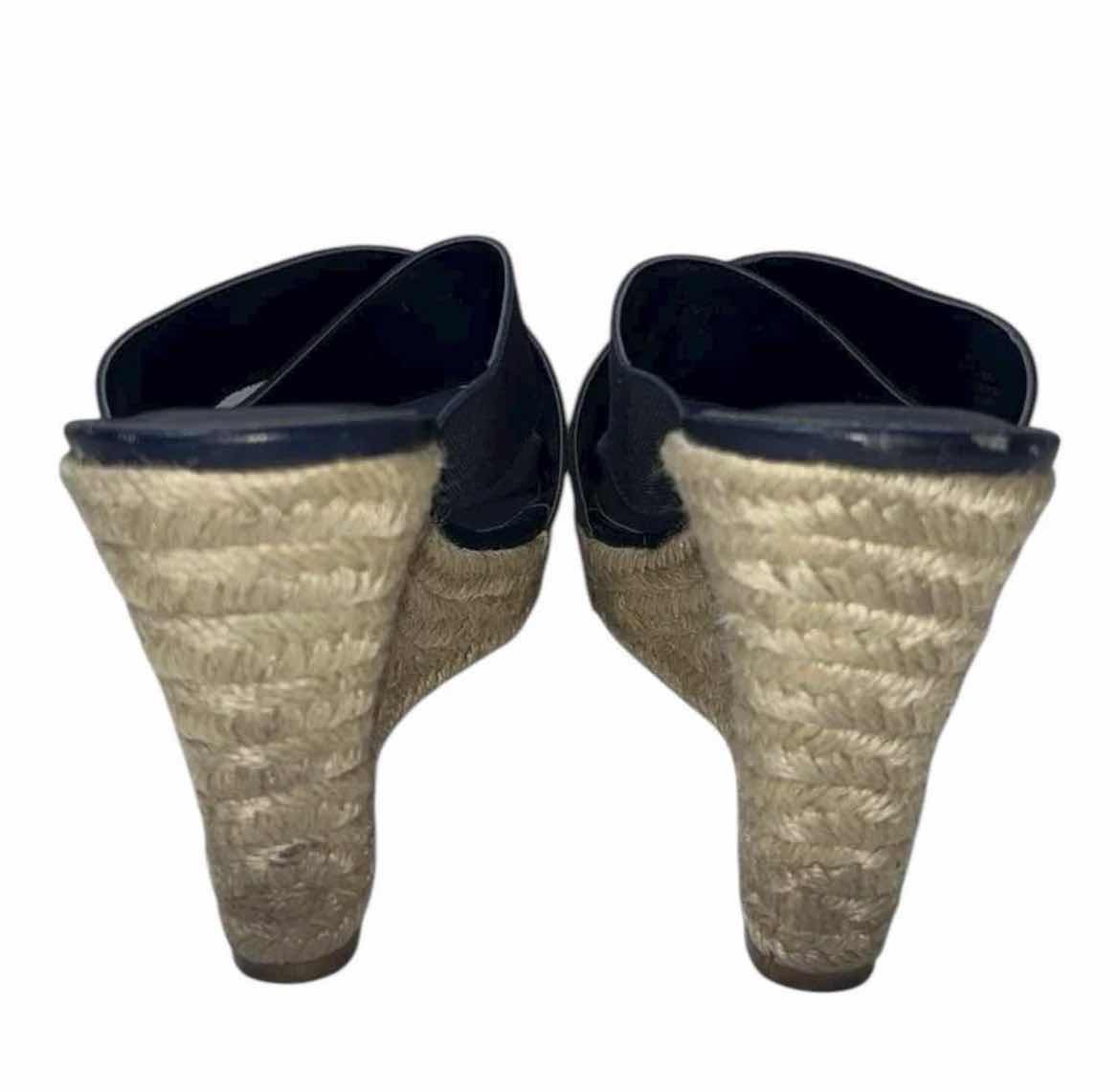 Photo 1 of MARC FISHER BLUE ENGAGED CROSSOVER ESPADRILLE WEDGE SANDALS WOMEN’S SIZE 9