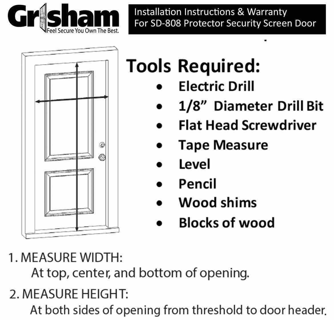 Photo 1 of NEW GRISHAM 808 PROTECTOR DELUXE WHITE FINISH STEEL SECURITY DOOR W FRAME 32” X 80”