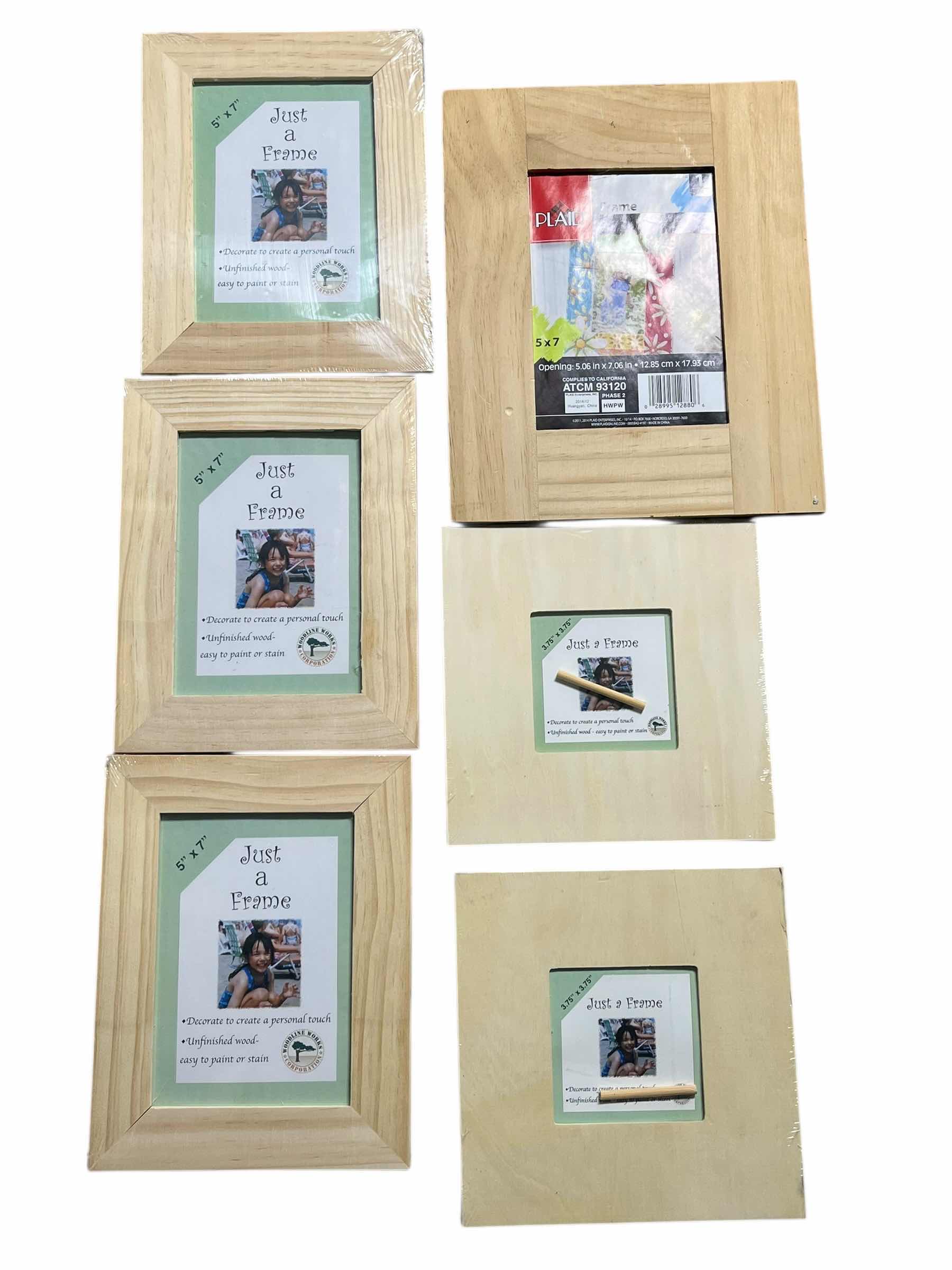 Photo 1 of NATURAL WOOD FRAMES W PLAQUE & TAGS (16PCS)