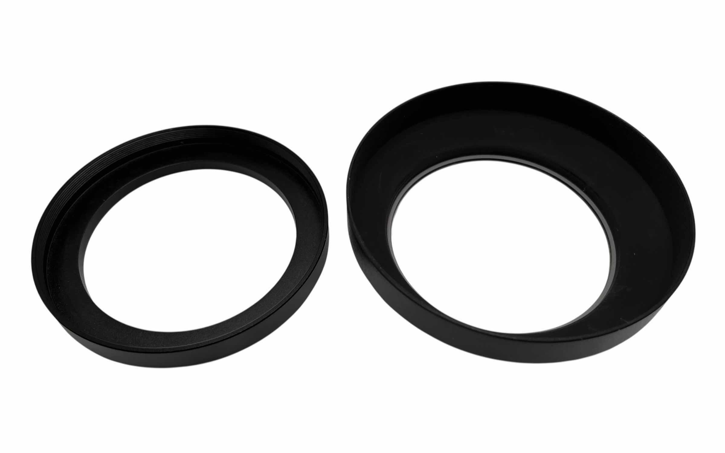 Photo 1 of CAVISION THREADED STEP UP CAMERA RING AR82-67012 & SONIA WIDE ANGLE CAMERA LENS HOOD 72MM