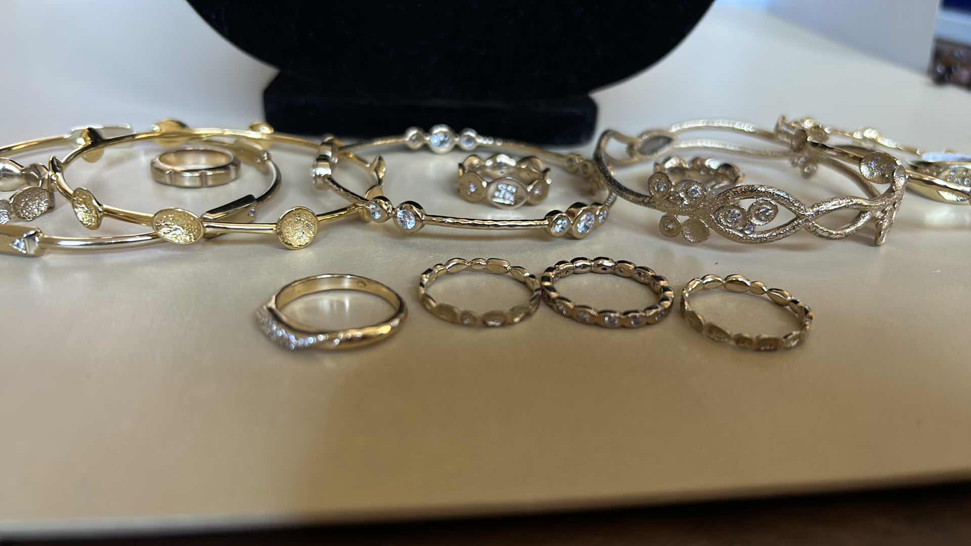 Photo 3 of FASHION JEWELRY ASSORTMENT 14K GOLD ELECTROPLATED RINGS 5 & 6