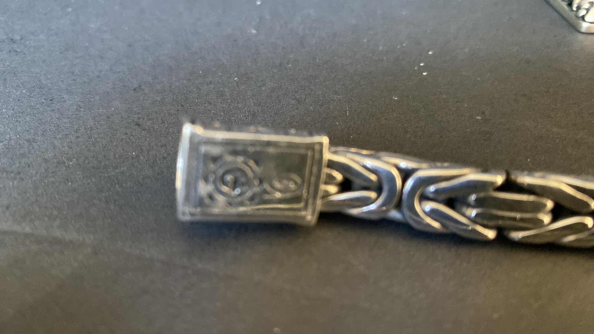 Photo 3 of MEXICAN SILVER 425 BRACELET AND UNMARKED PENDANT
