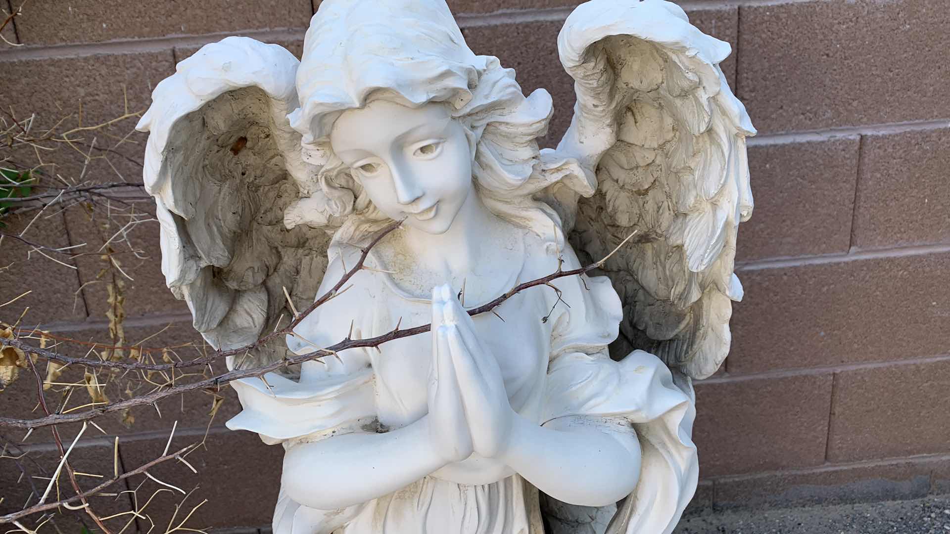 Photo 1 of HEAVY ANGEL STATUE 16” X 12” H 38”