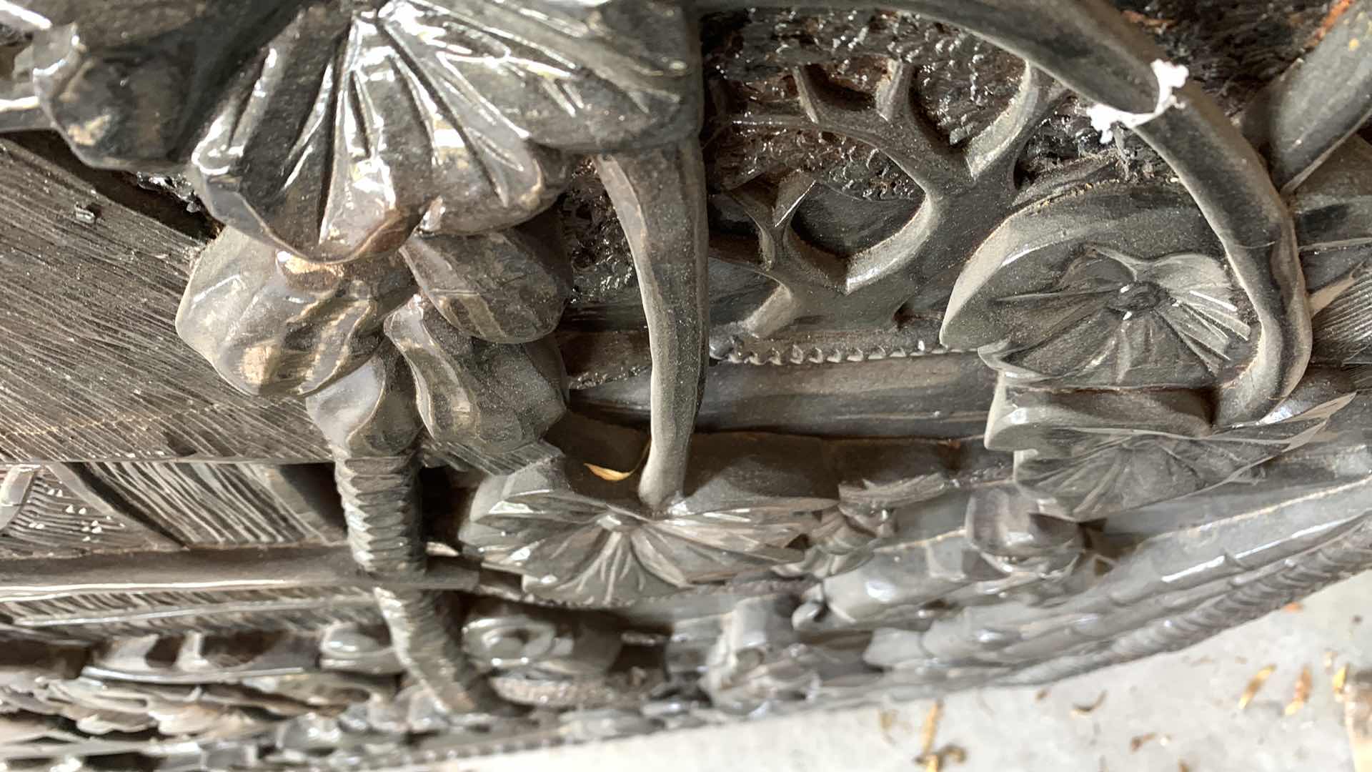 Photo 1 of VINTAGE INTRICATE HAND CARVED WOODEN 3D WALL DECORATION FROM THE PHILIPPINES  48” X 34”