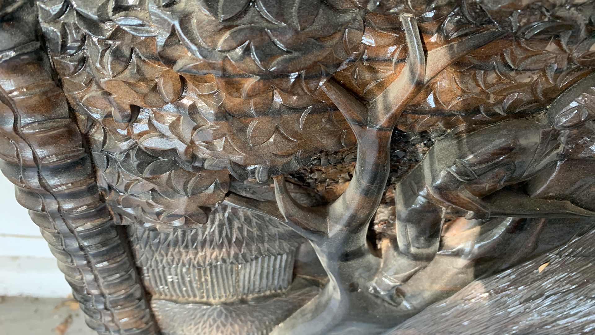 Photo 1 of VINTAGE INTRICATE HAND CARVED WOODEN 3D WALL DECORATION FROM THE PHILIPPINES  48” X 34”