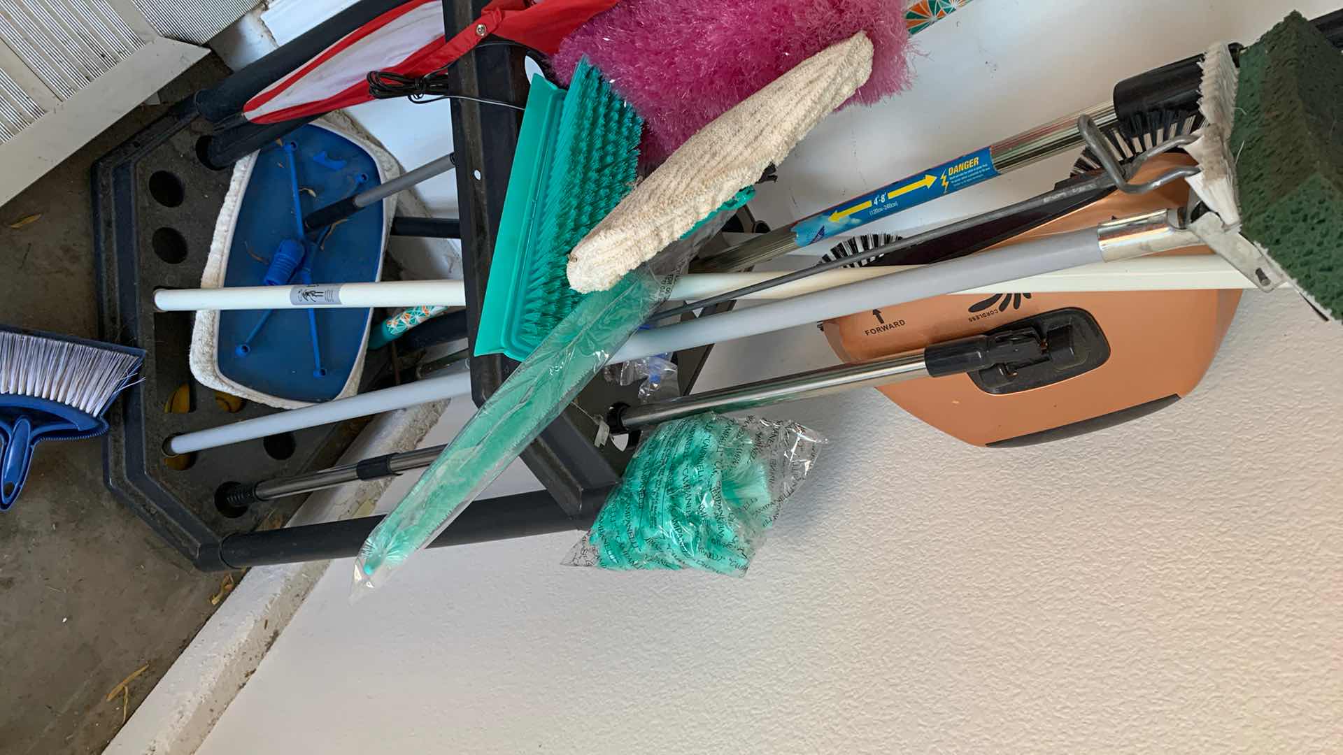 Photo 1 of CLEANING SUPPLIES WITH STAND
