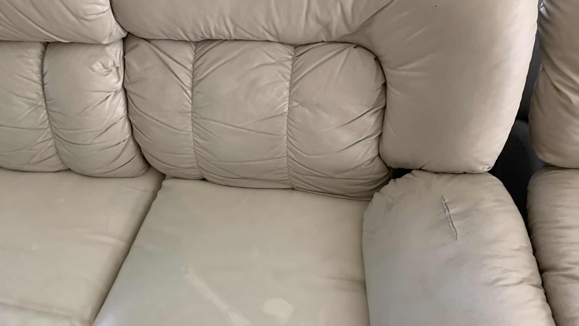 Photo 1 of RECLINING LEATHER SOFA AND LOVESEAT
