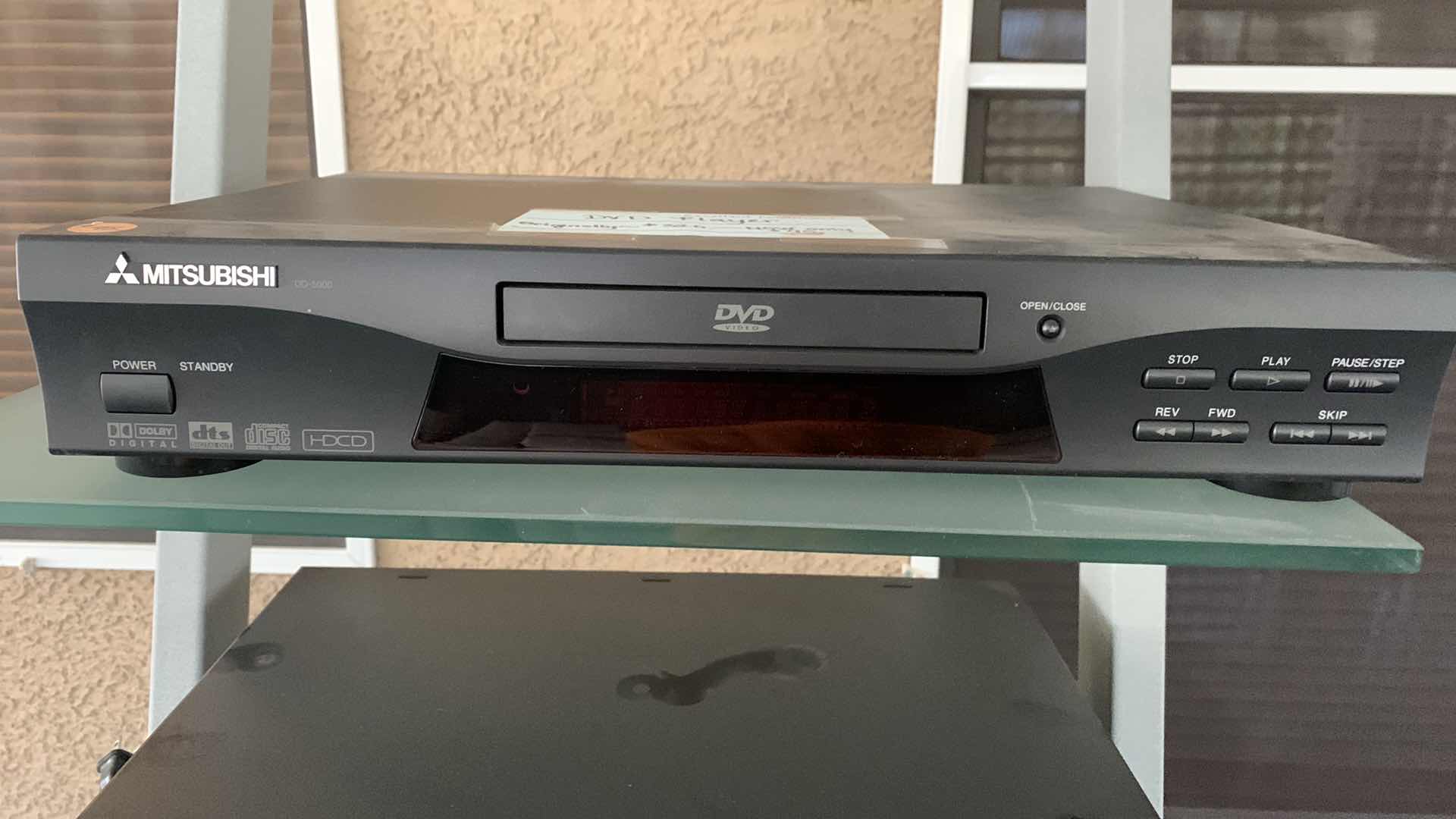 Photo 1 of SONY HCD-VA550 CD/CASSETTE COMBO PLAYER AND A MITSUBISHI DD-5000 DVD PLAYER WITH STAND