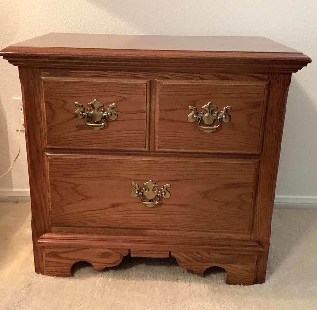 Photo 1 of THOMASVILLE IMPRESSIONS TWO DRAWER NIGHTSTAND 26” X 16” H 23”