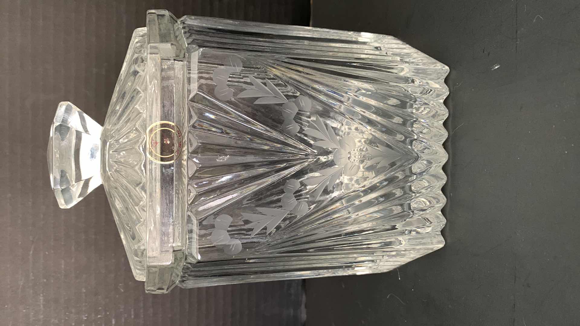 Photo 1 of LEAD CRYSTAL 24% BISCUIT JAR 9” TALL