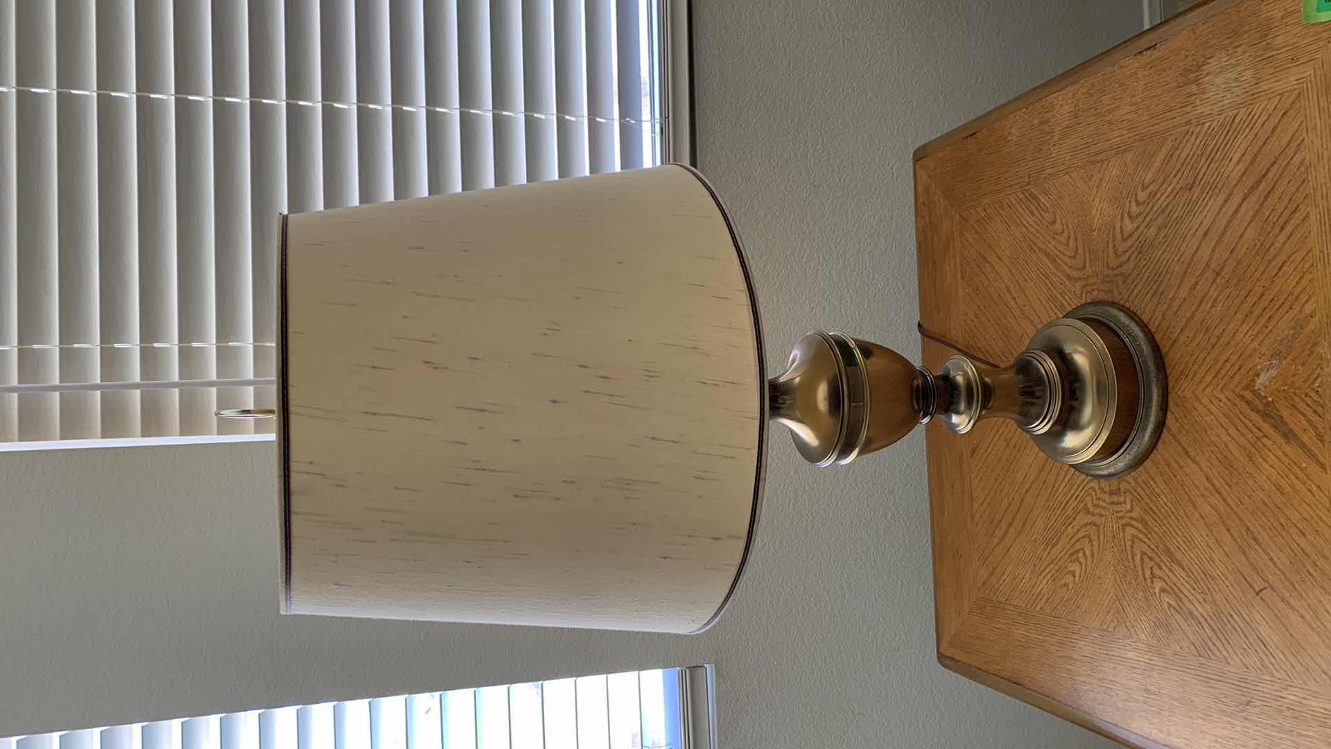 Photo 1 of BRASS TABLE LAMP 31” TALL